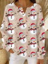 Marlene | Festive Snowman Top