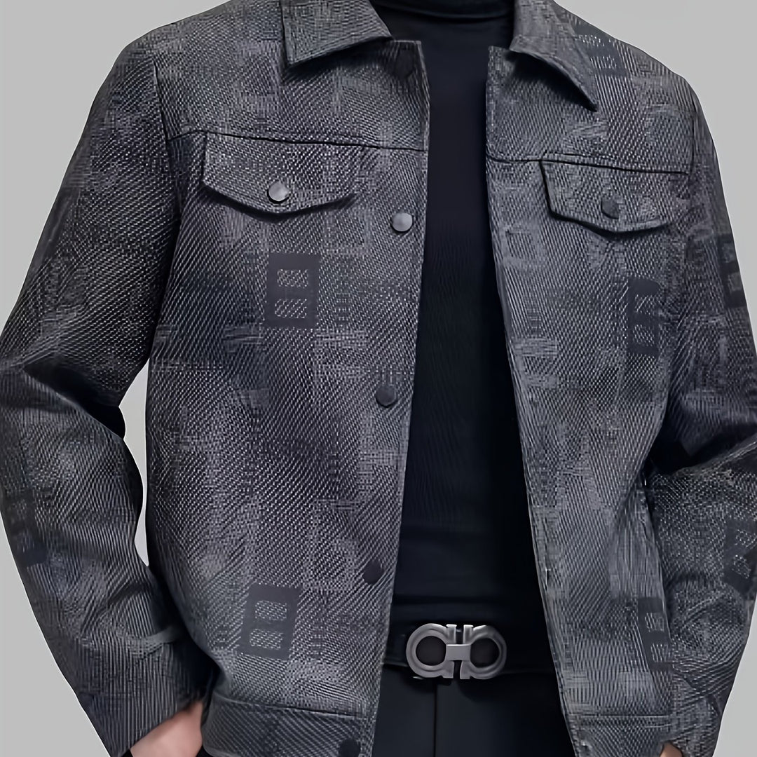 Preston | Refined Patterned Trucker Jacket
