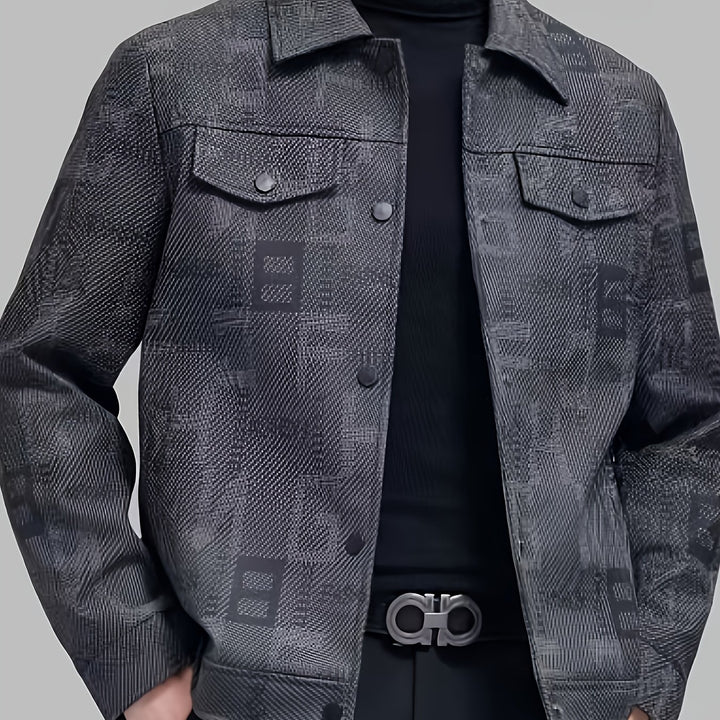 Preston | Refined Patterned Trucker Jacket