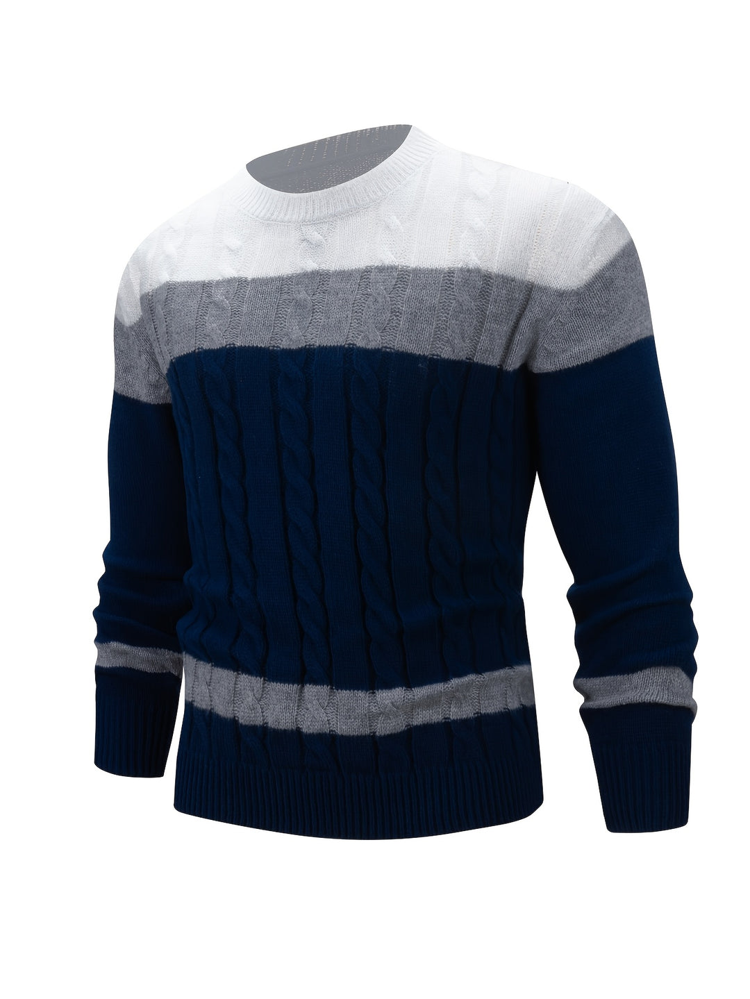 Bellamy | Colour-Block Cable-Knit Jumper