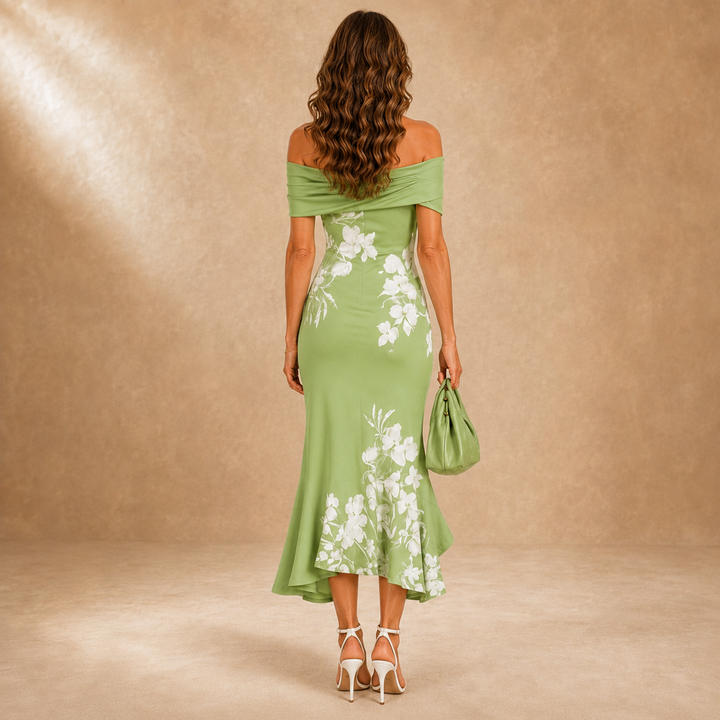 Faith | Off-Shoulder Floral Midi Dress