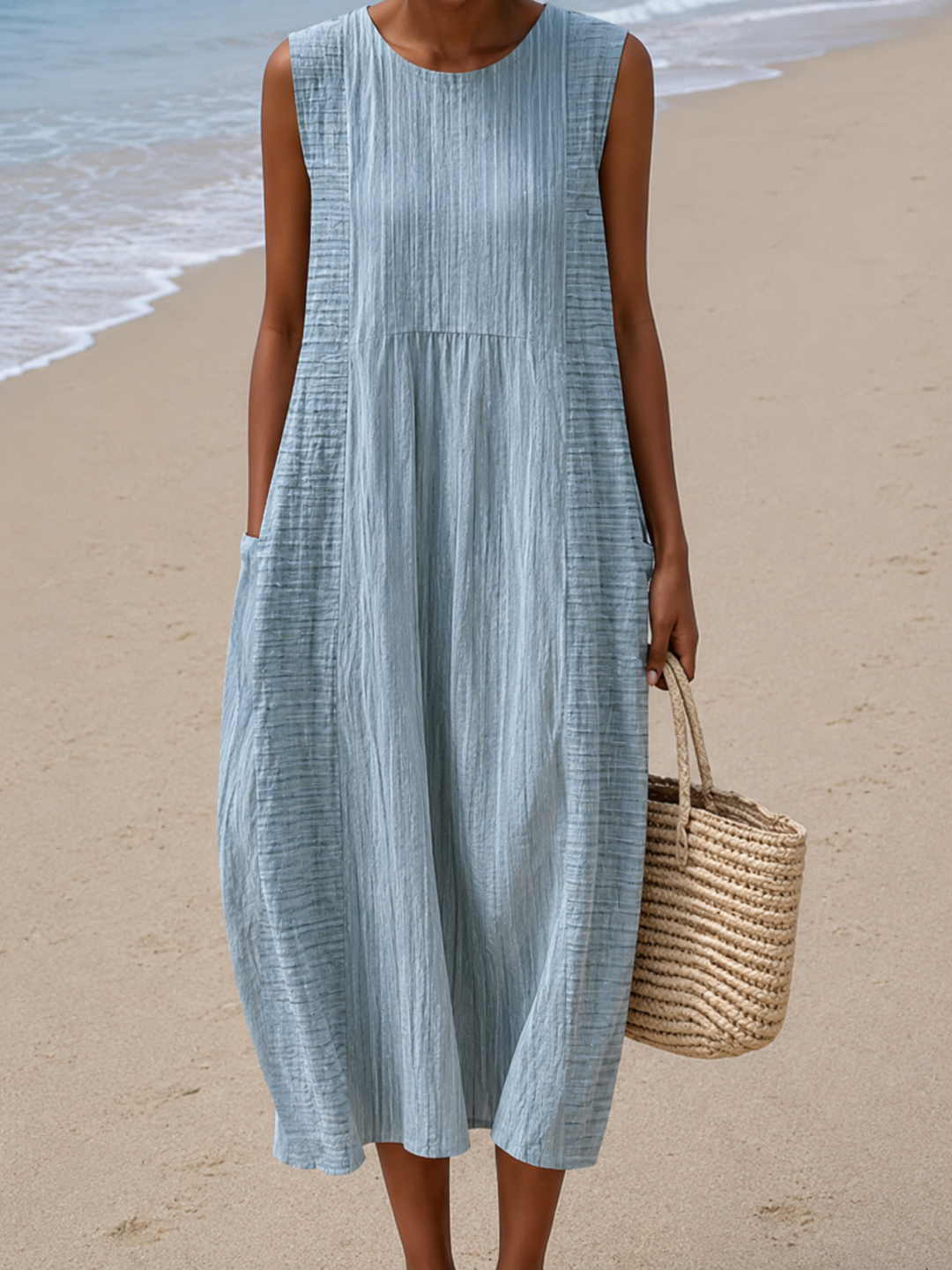 Maribeth | Relaxed Sleeveless Midi Dress
