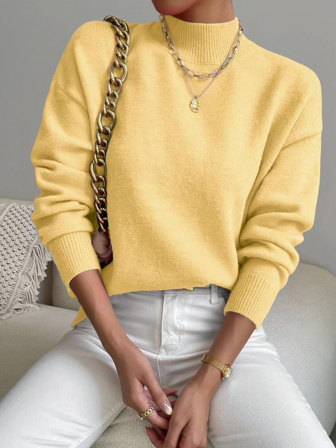 Sloane | Relaxed Mock Neck Jumper