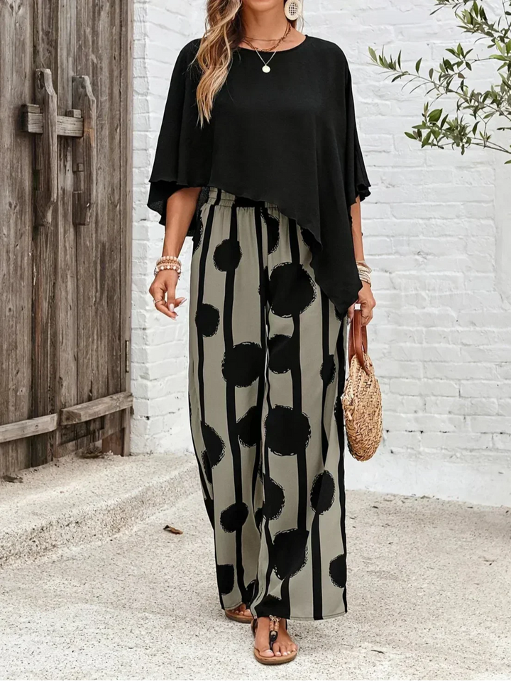 Kendra | Relaxed Elastic-Waist Two-Piece Set