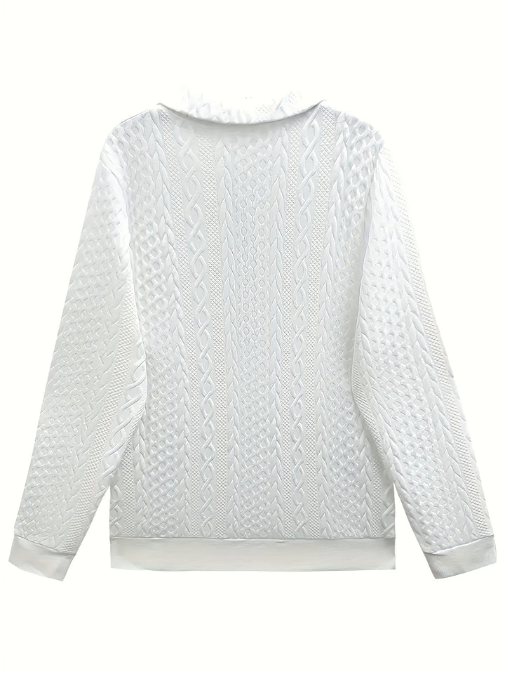 Whitney | Textured Half-Zip Sweatshirt