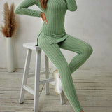 Marguerite | Ribbed Loungewear Two-Piece Set