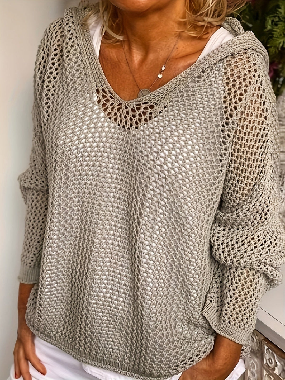 Marguerite | Open-Knit V-Neck Jumper