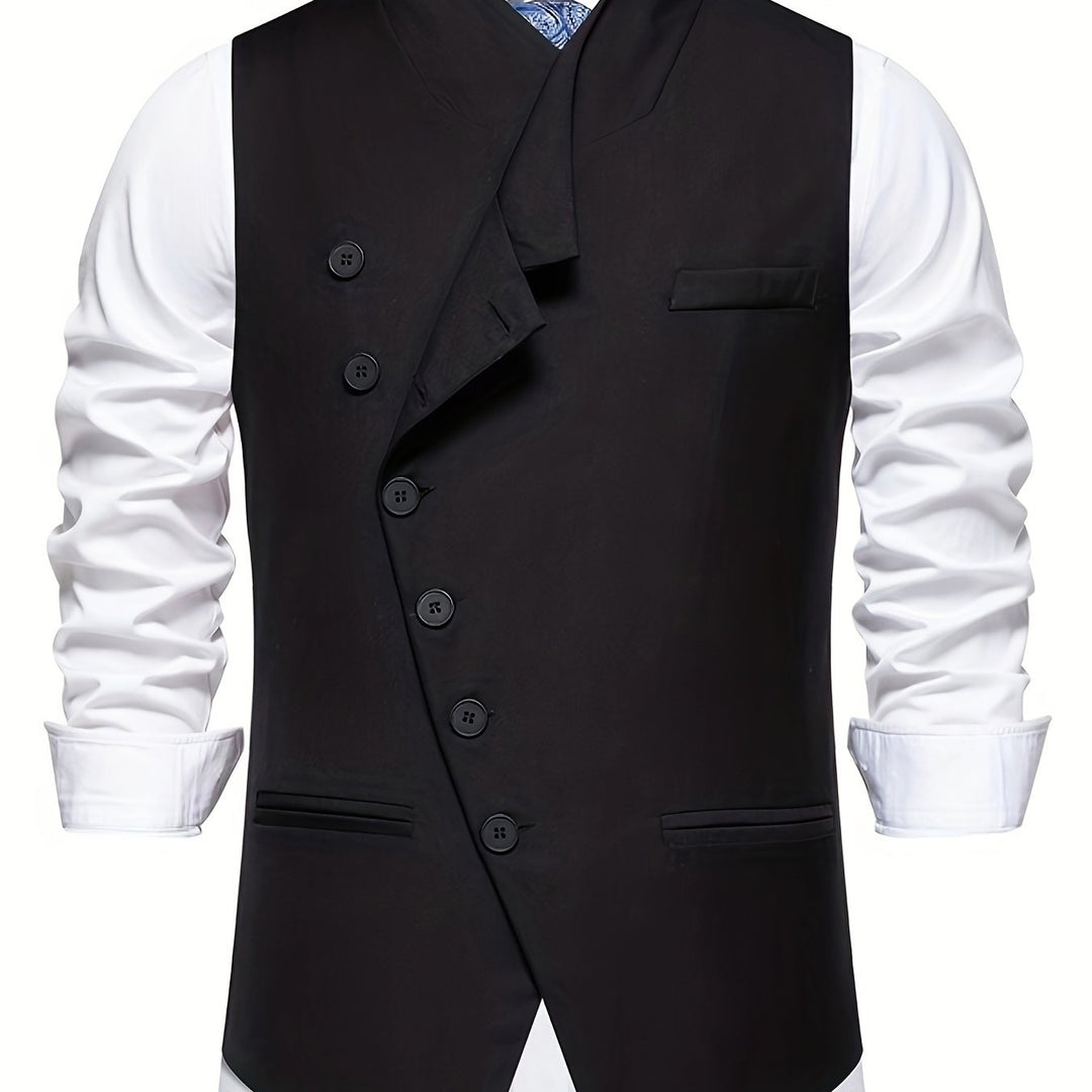 Sebastian | Slant-Button Half-Notch Waistcoat