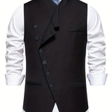Sebastian | Slant-Button Half-Notch Waistcoat