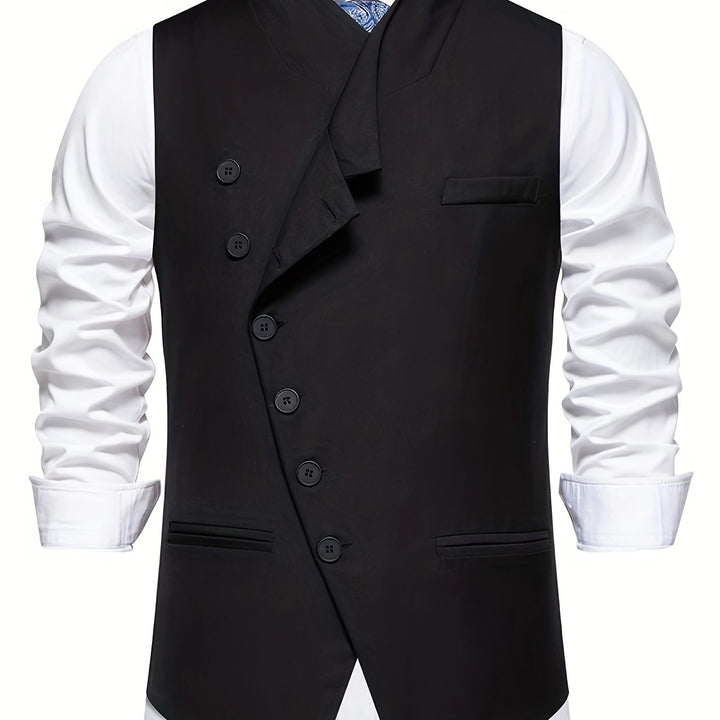 Sebastian | Slant-Button Half-Notch Waistcoat
