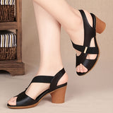 Marielle | Elegant Open-Toe Block-Heel Sandals