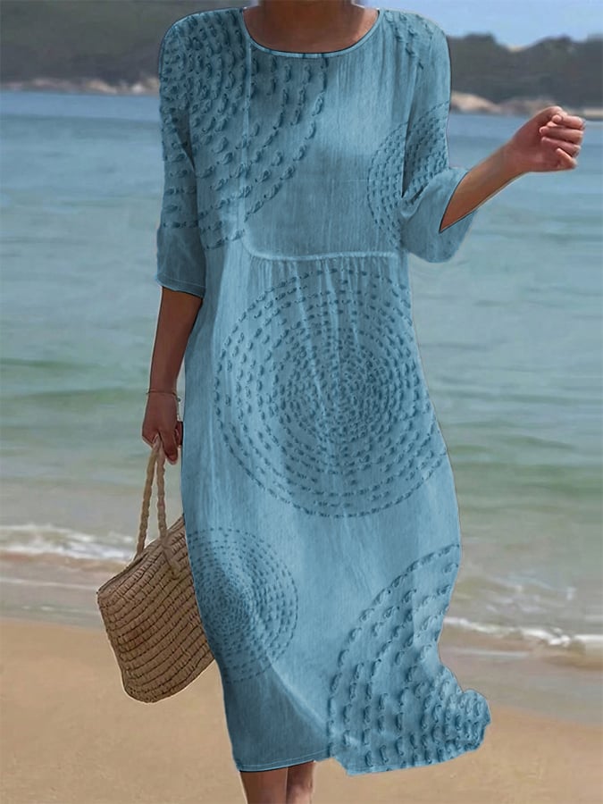Livia | Textured Midi Dress