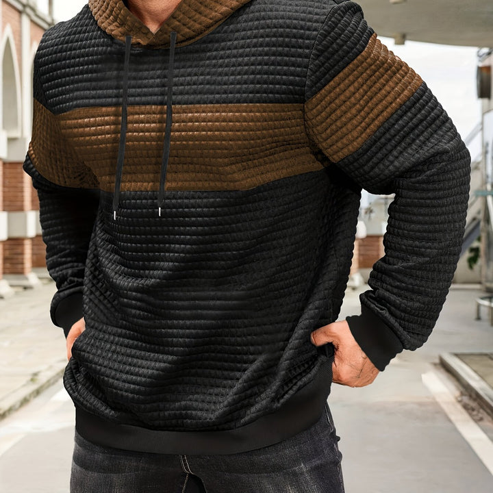 Jasper | Textured Colour-Block Hoodie