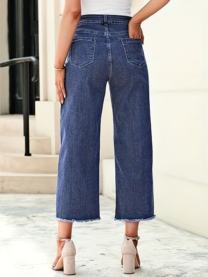 Priya | Cropped Straight-Leg Jeans