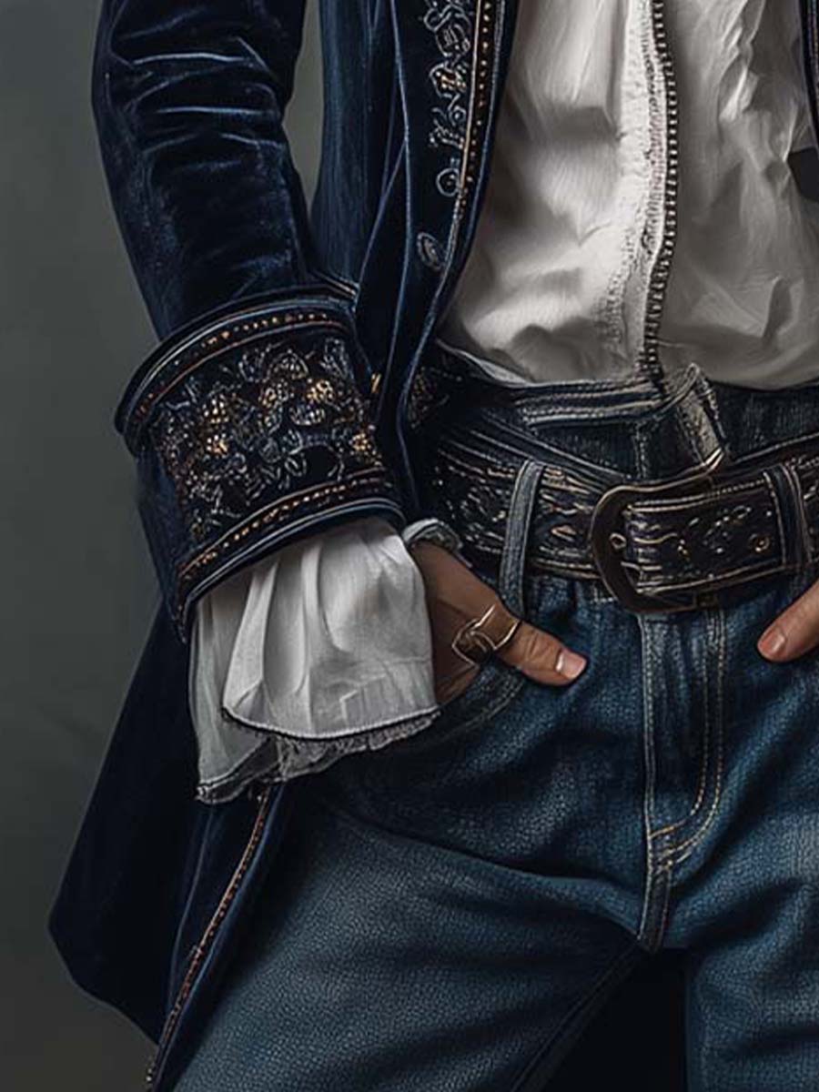 Gabrielle | Embroidered Longline Jacket