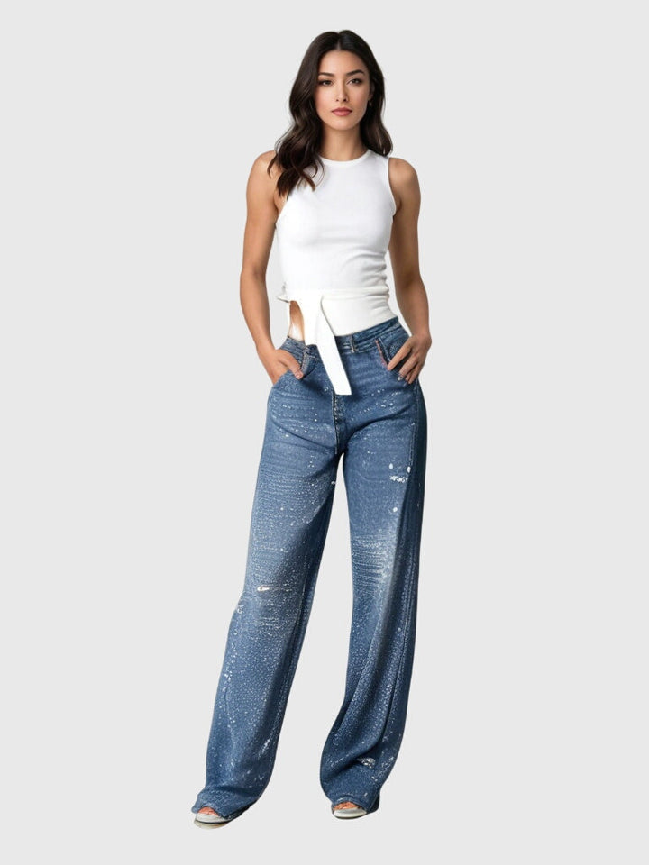 Brielle | Shimmer Wide-Leg Jeans