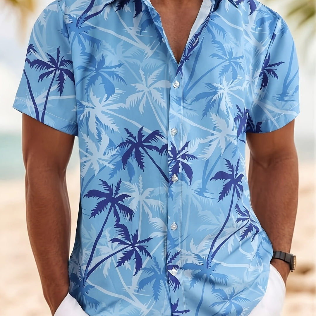 Ellis | Tropical Print Short-Sleeve Shirt