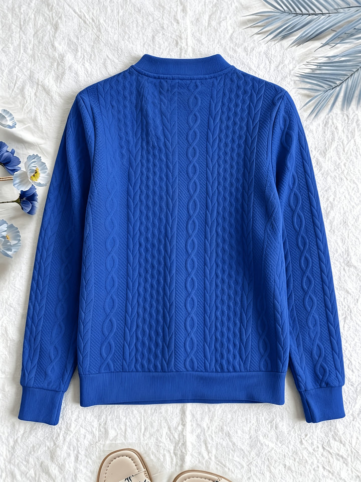 Elise | Textured Half-Zip Pullover
