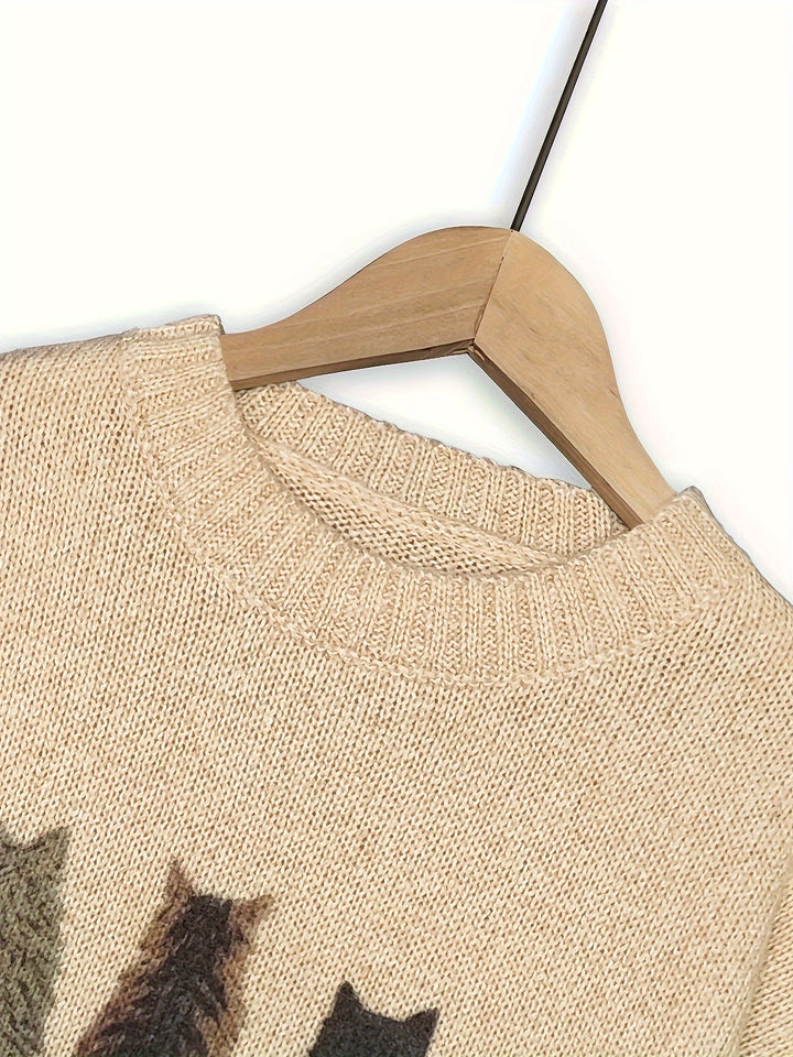 Winifred | Cosy Cat-Print Jumper