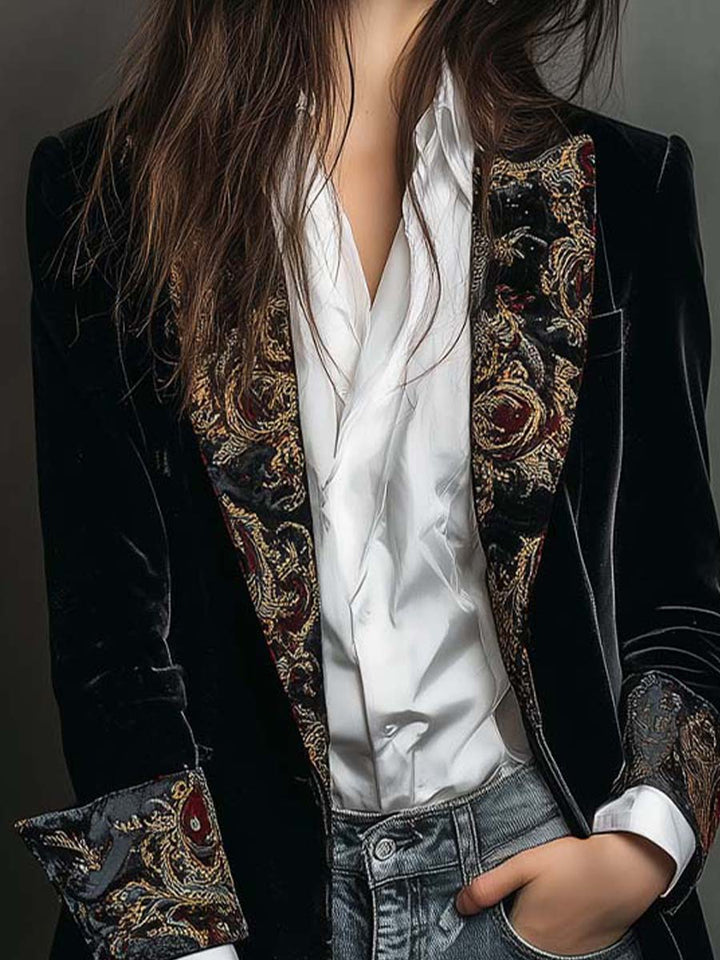 Octavia | Baroque-Trim Tailored Blazer