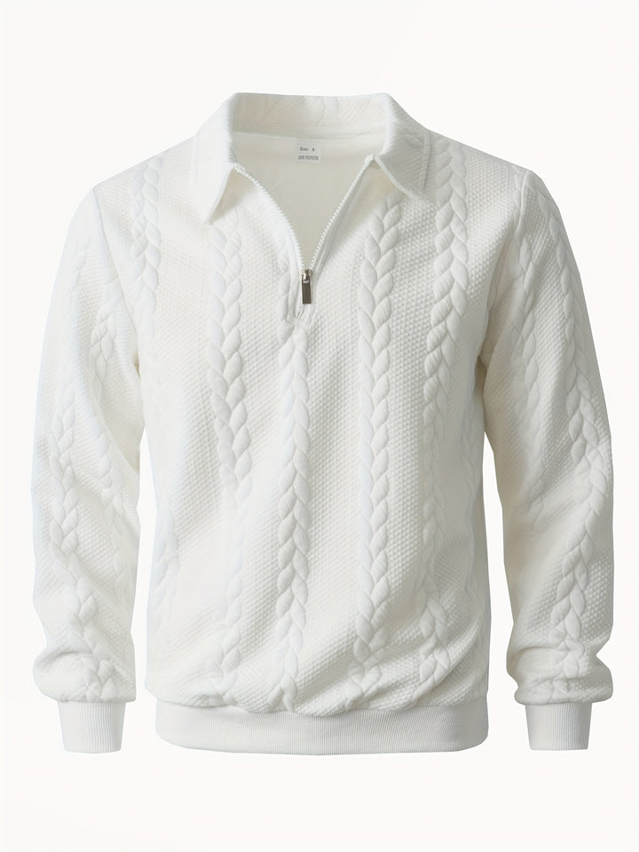 Harvey | Textured Half-Zip Pullover