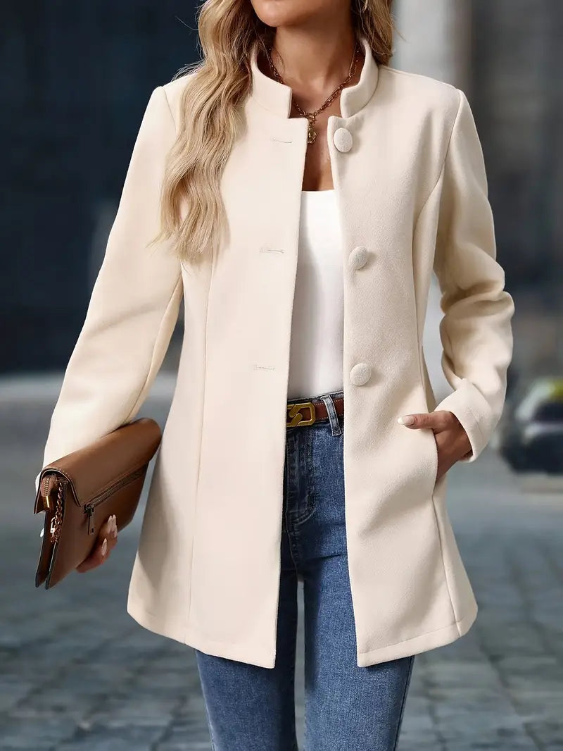 Florence | Elegant Stand-Collar Coat
