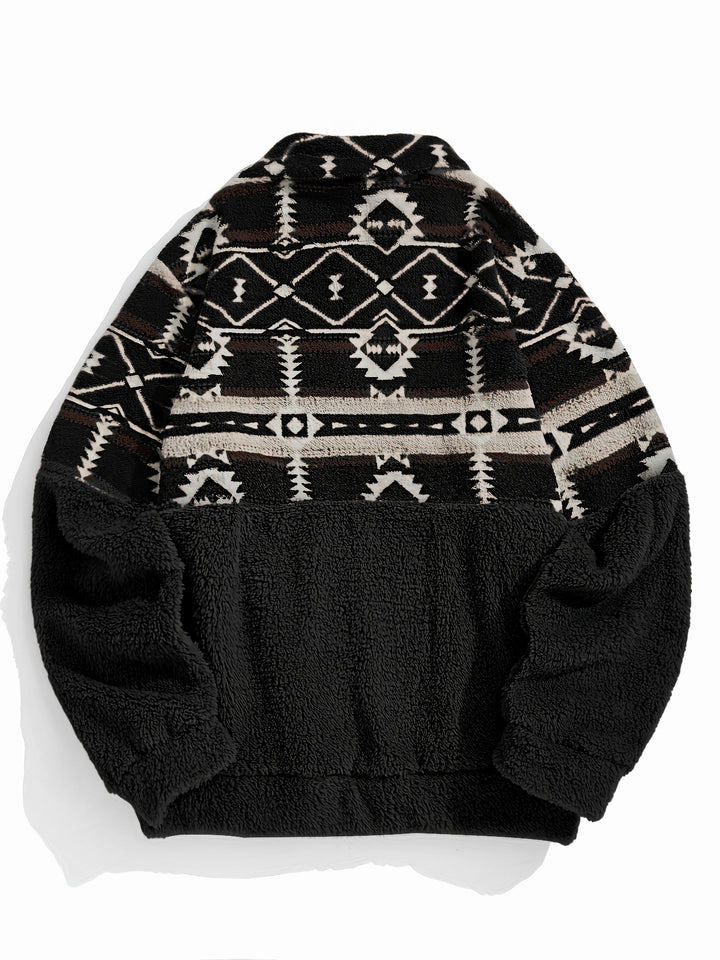 Coralie | Aztec-Pattern Half-Zip Pullover