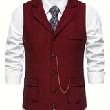 Alistair | Herringbone Notched-Lapel Waistcoat