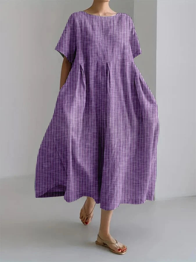 Roberta | Relaxed Striped Midi Dress