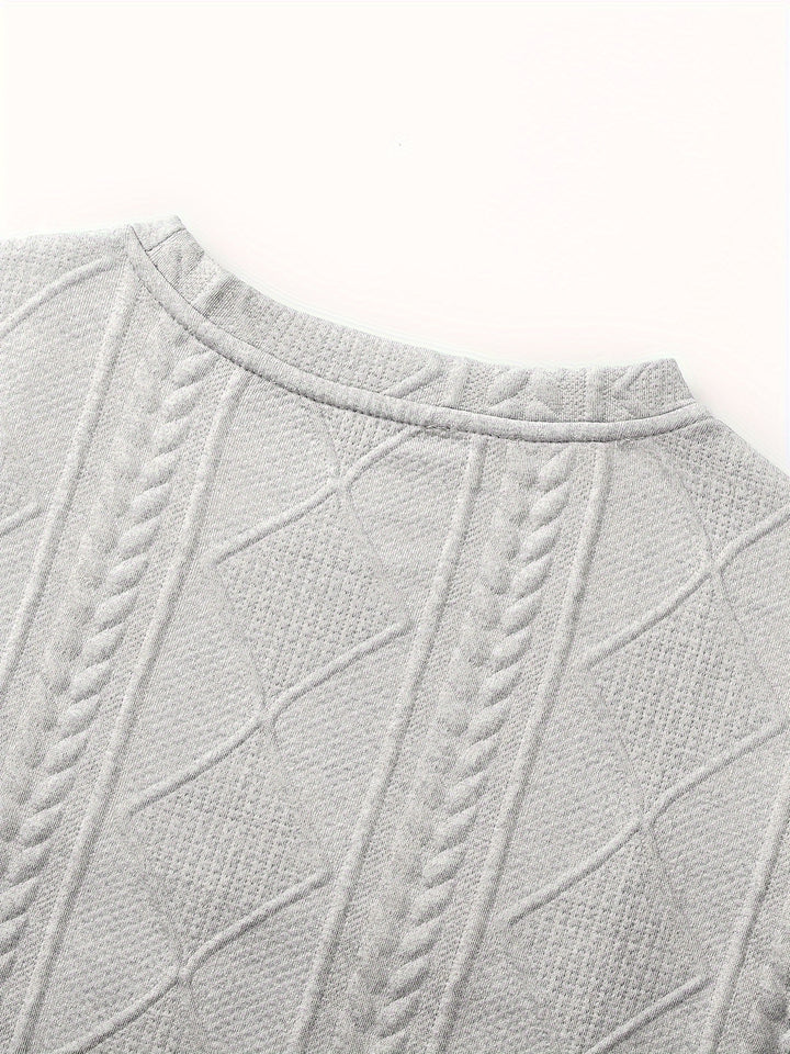 Everard | Textured Crew-Neck Long Sleeve Top