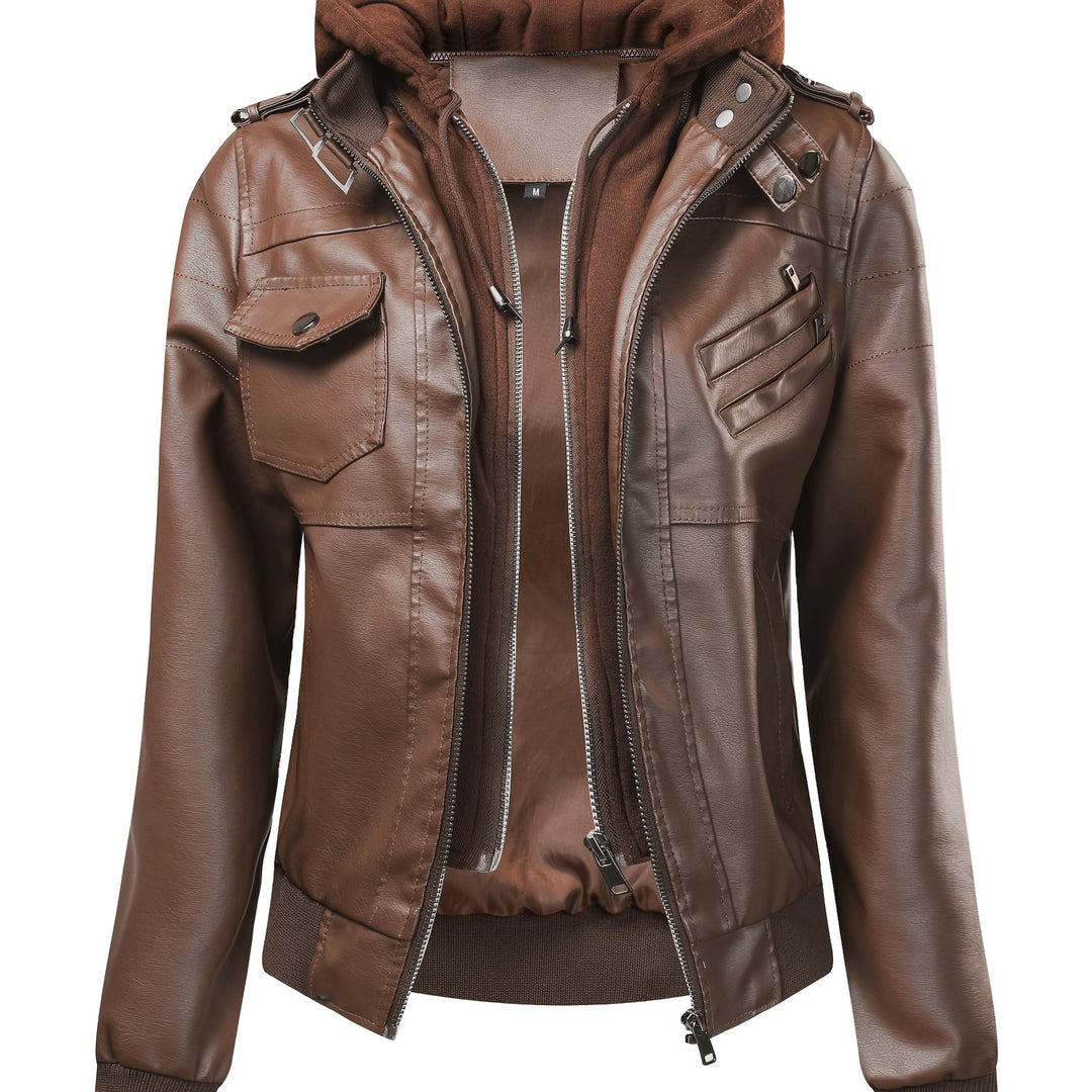 Rosabel | Layered Hooded Biker Jacket