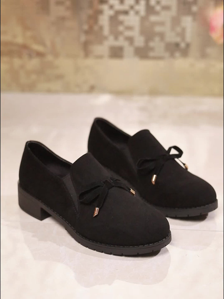 Helen | Bow-Detail Slip-On Loafers