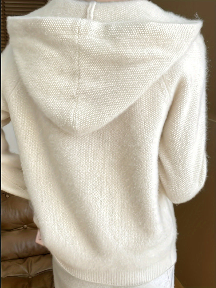 Norah | Cosy Hooded Zip Cardigan