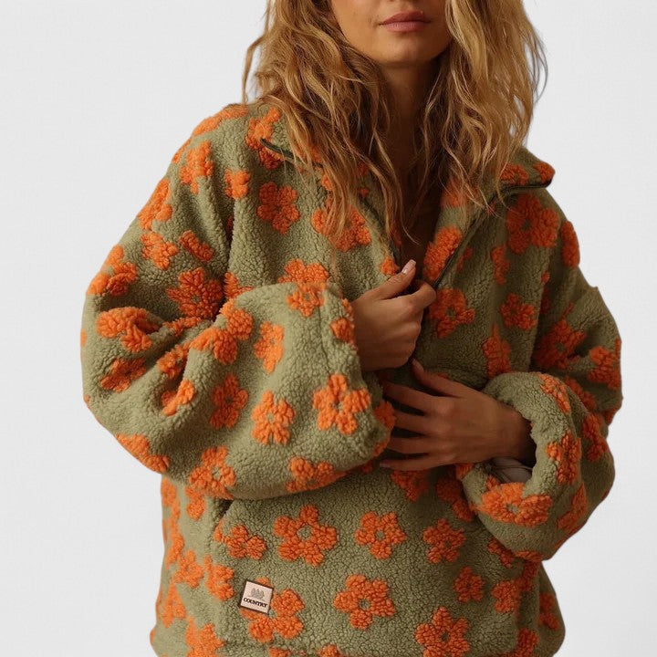 Tansy | Blooming Half-Zip Pullover