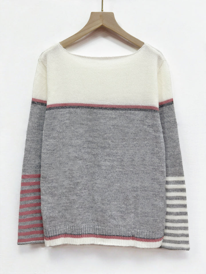 Marion | Colour-Block Long Sleeve Jumper