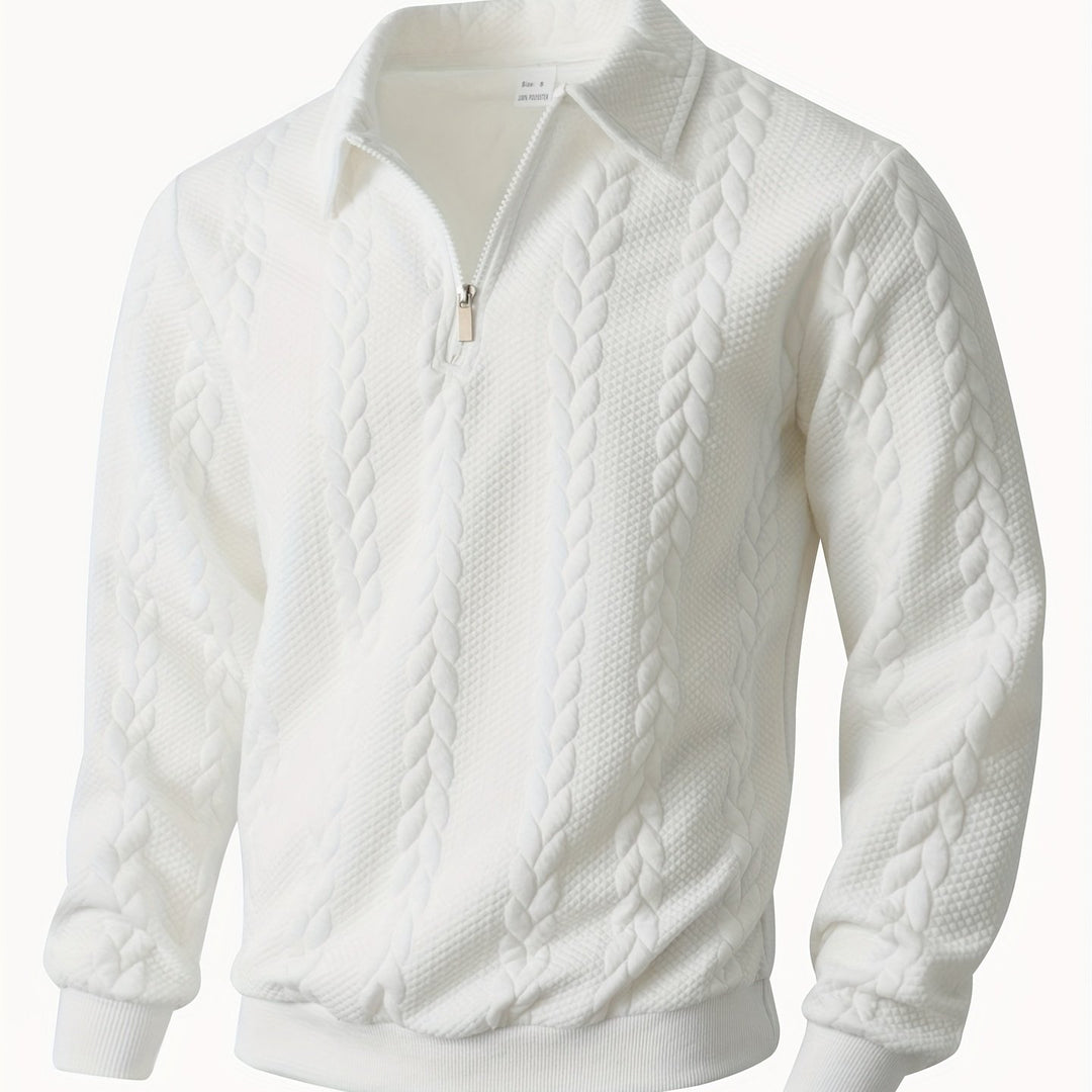 Harvey | Textured Half-Zip Pullover