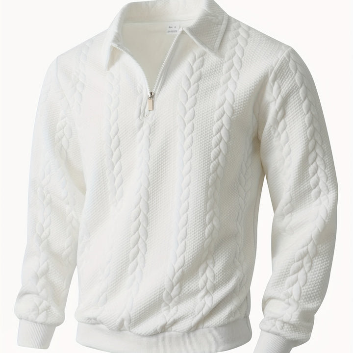 Harvey | Textured Half-Zip Pullover