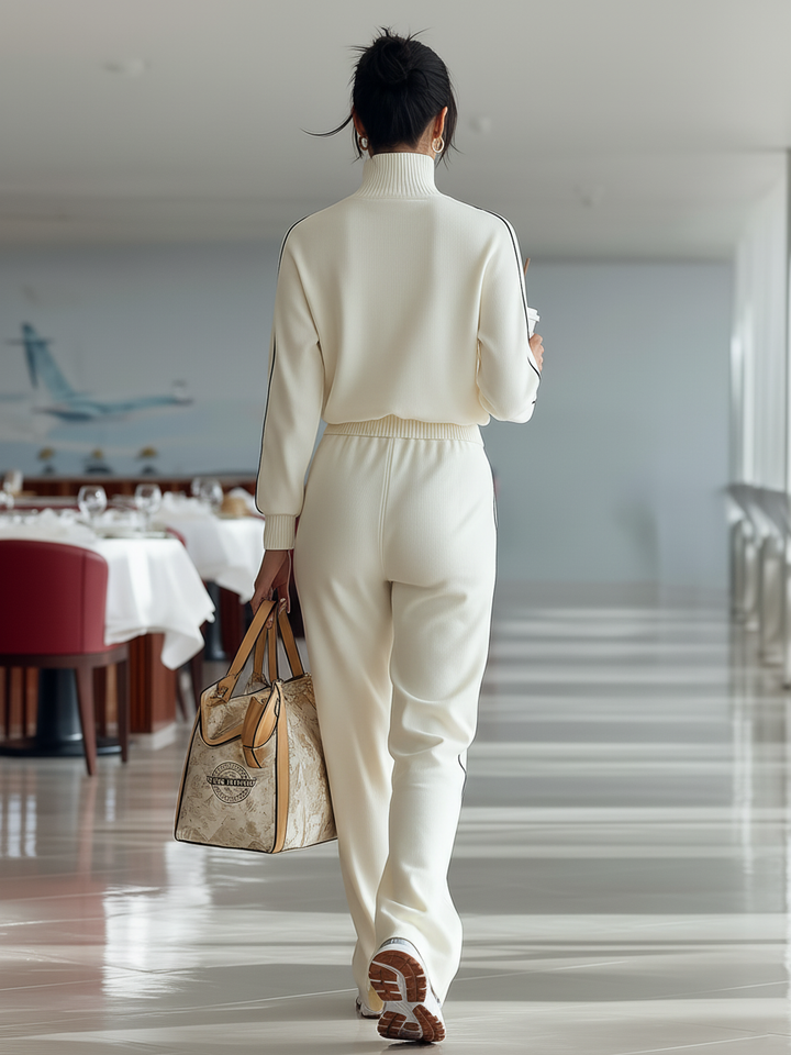 Rosamund | Refined Zip-Neck Two-Piece Set