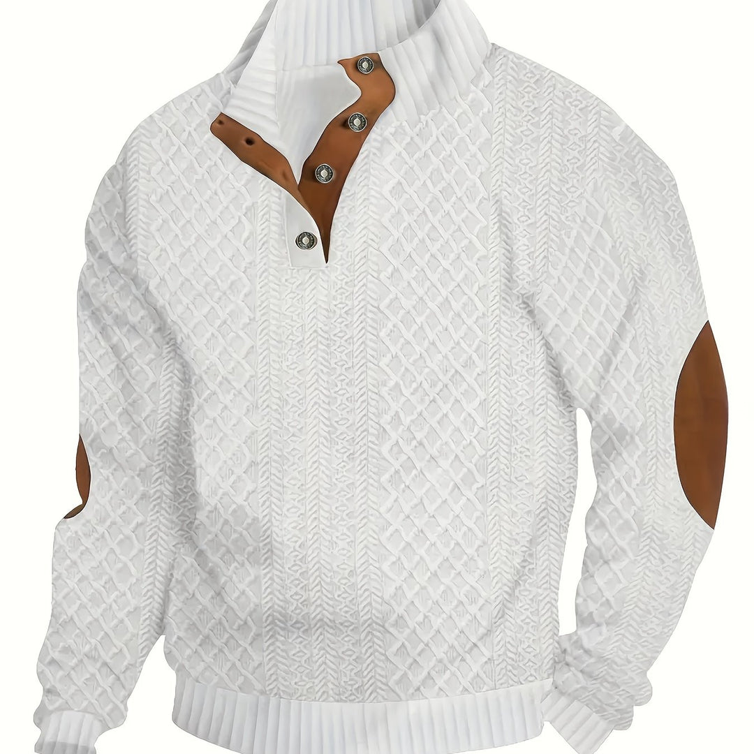 Donovan | Textured Stand-Collar Jumper