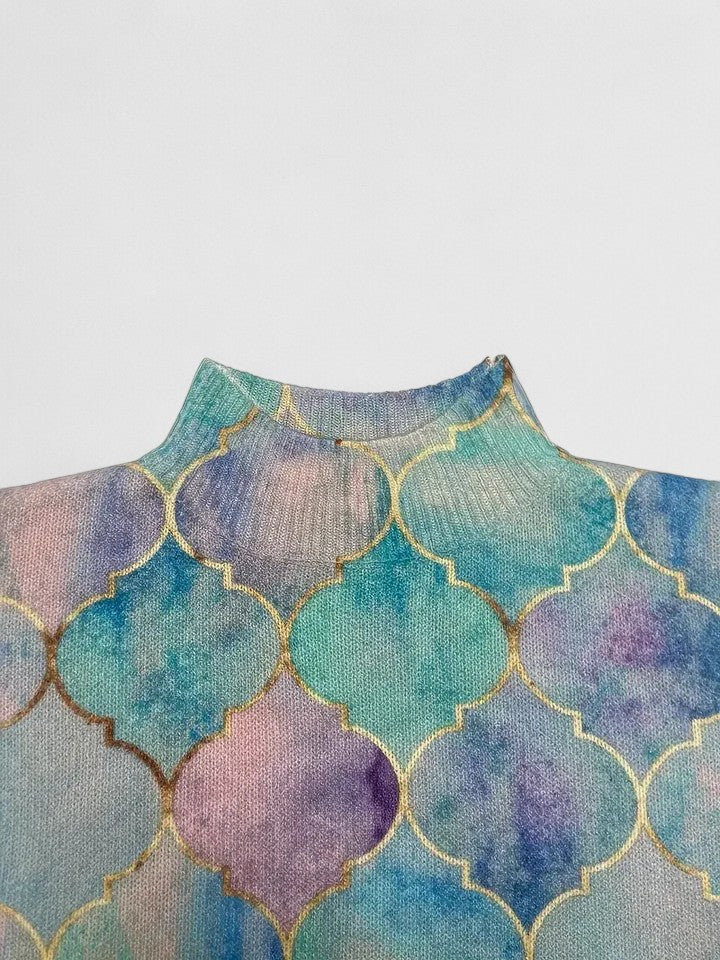 Bridget | Patterned Turtleneck Sweater