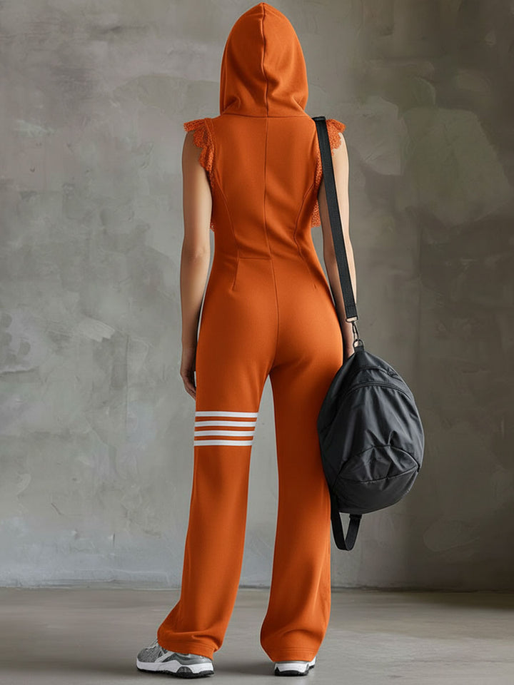 Elena | Hooded Sporty Jumpsuit