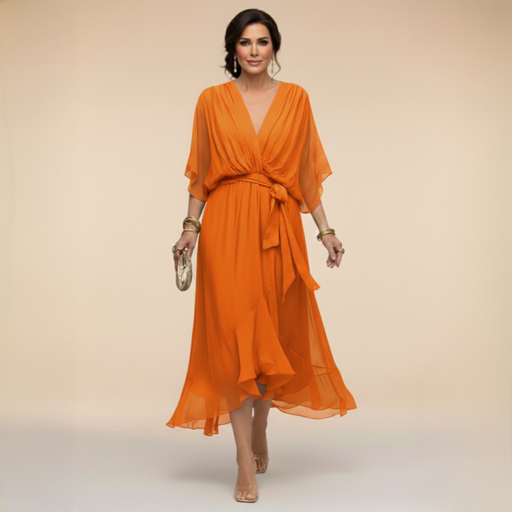 Camille | Flowing V-Neck Wrap Dress