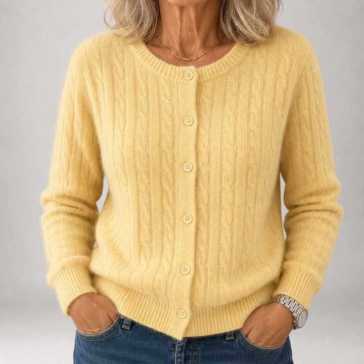 Kathryn | Cable-Knit Button Cardigan