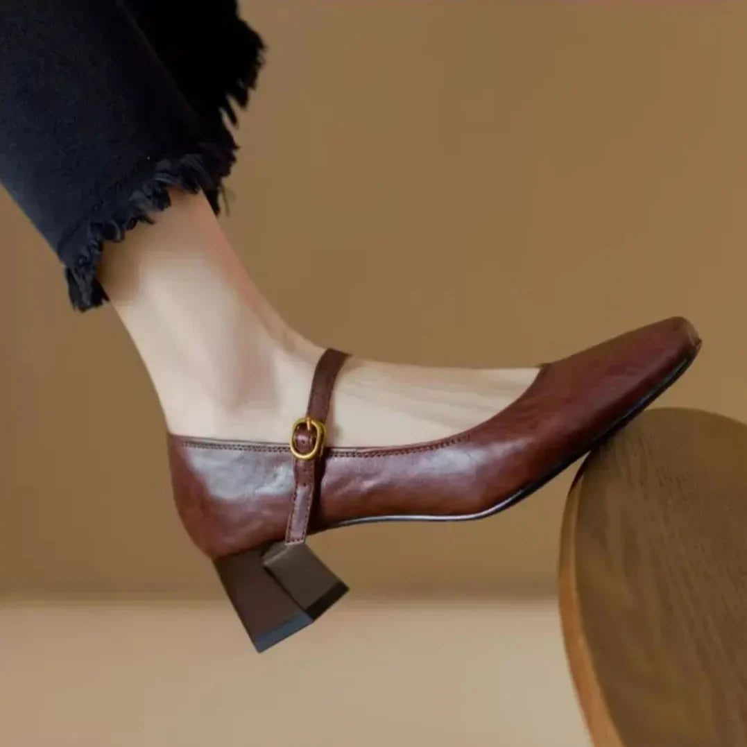Emily | Buckled Block-Heel Mary Janes