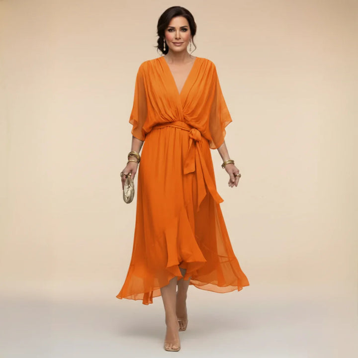 Ramona | Flowing Wrap Midi Dress