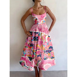 Deirdre | Artful Print Midi Dress