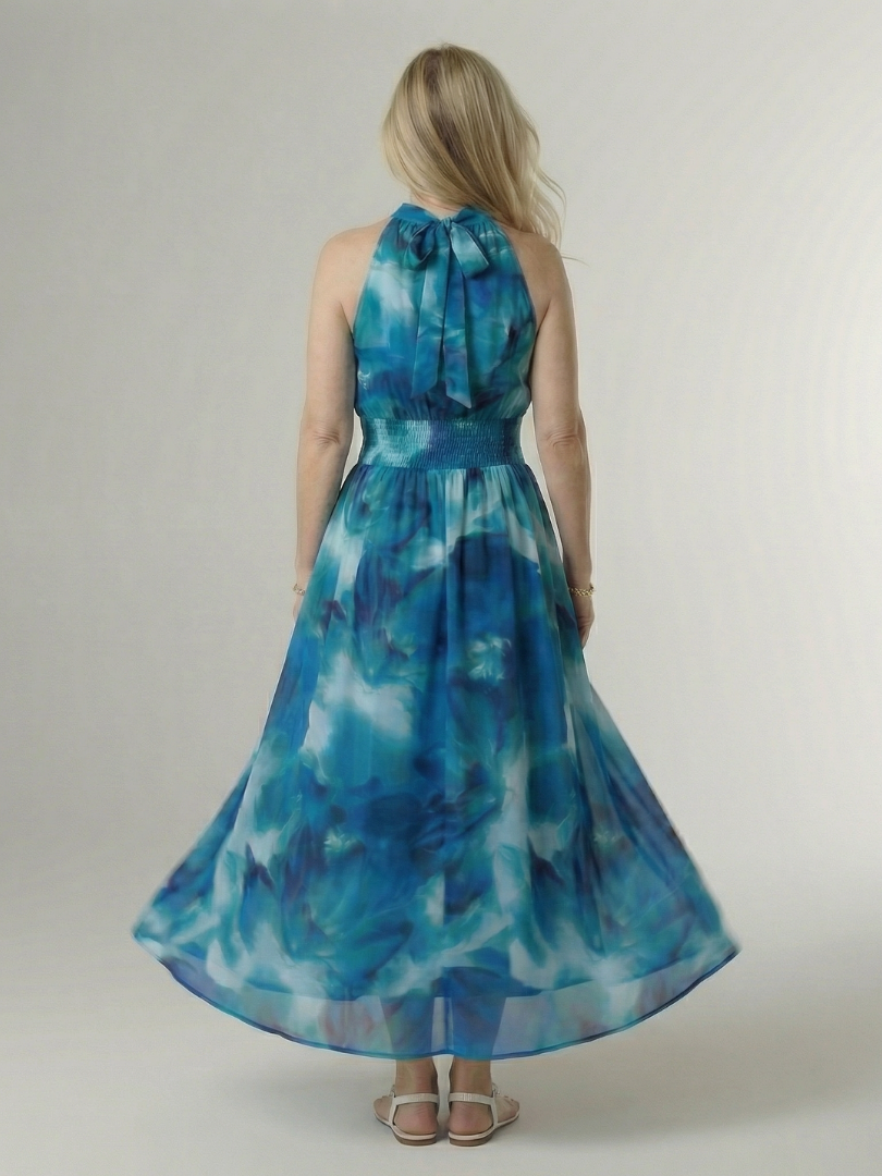 Bellamy | Gathered Halter Midi Dress