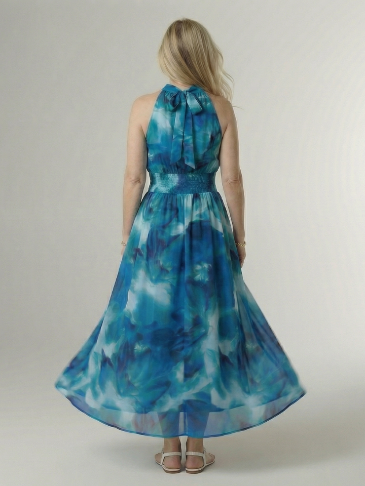 Bellamy | Gathered Halter Midi Dress