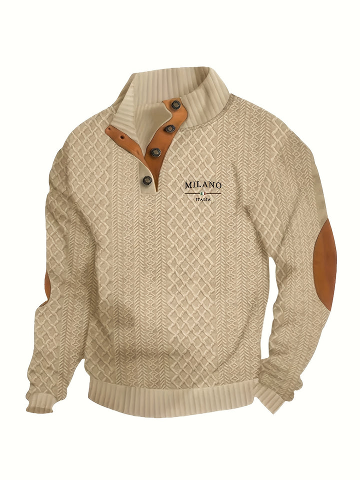 Lorenzo | Textured Stand-Collar Pullover