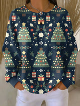 Holly | Festive Button-Neck Top